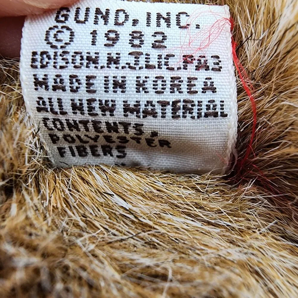 Vintage 1982 Gund Brown Bear Plush 11